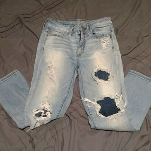 American eagle skinny cropped jeans